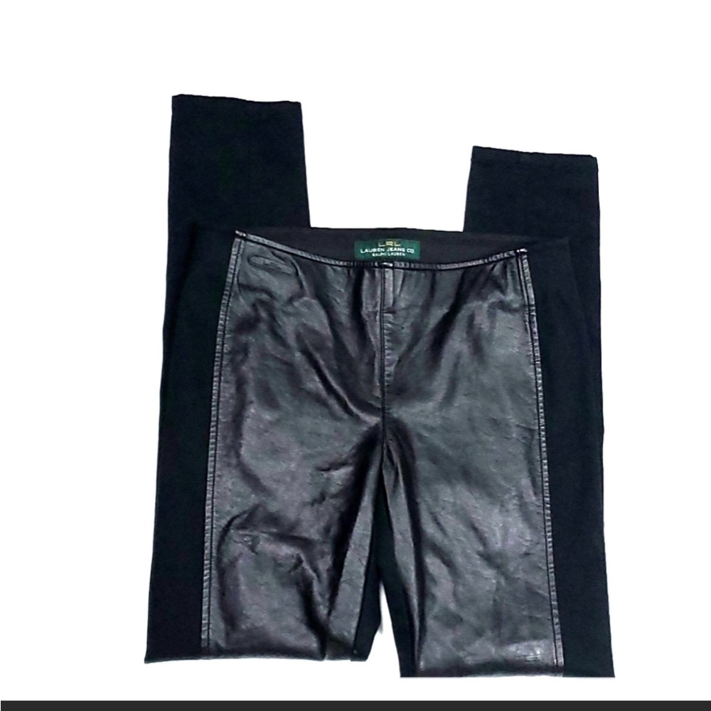 Lauren Ralph Lauren 2 black vegan leather leggings